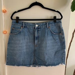 Topshop mini denim skirt